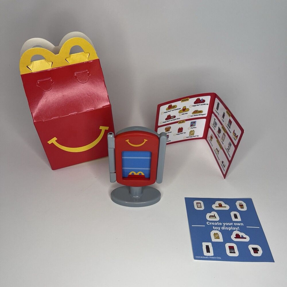 McDonald's Lil McDonald's Happy Meal Toy Set Box Stickers Display